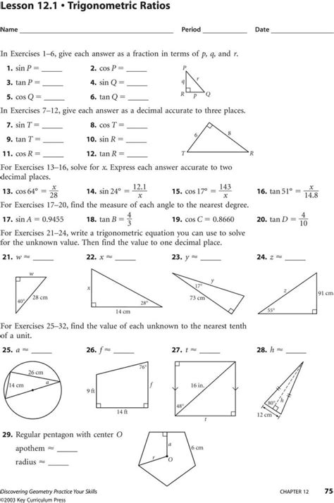 These Worksheets for Grade 10 Mathematics Trigonometry cover all important topics which can come in your standard 10 tests and examinations. . Trigonometric ratios worksheet answers pdf